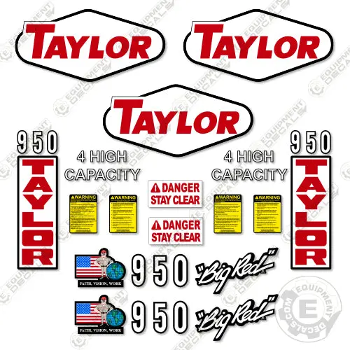 Fits Taylor 950 Decal Kit Forklift 1