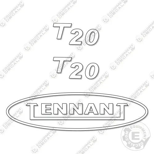 Fits Tennant T20 Decal Kit Floor Scrubber 1