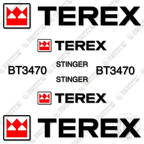 Fits Terex Bt3470 Decal Kit Boom Truck Crane 1