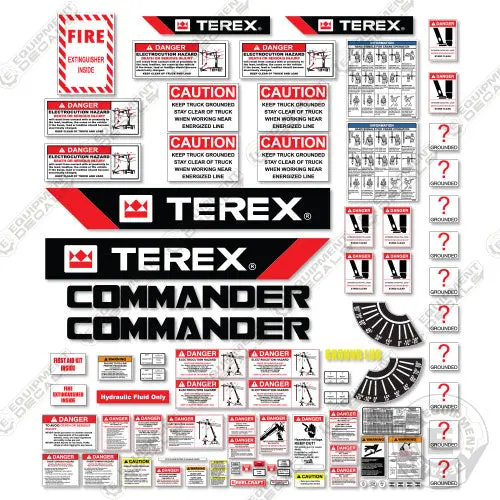 Fits Terex C6060 Commander Decal Kit Digger Derrick 1