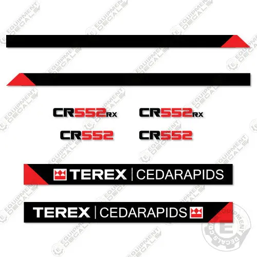 Fits Terex Cedarapids Cr552/ Cr552rx Decal Kit Paver 1