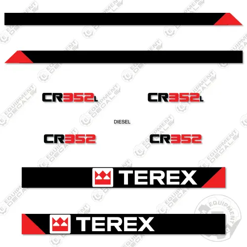 Fits Terex Cr352 / Cr352l Decal Kit Paver 1