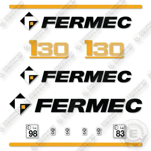 Fits Terex-Fermec 130 Decal Kit Mini Excavator 1