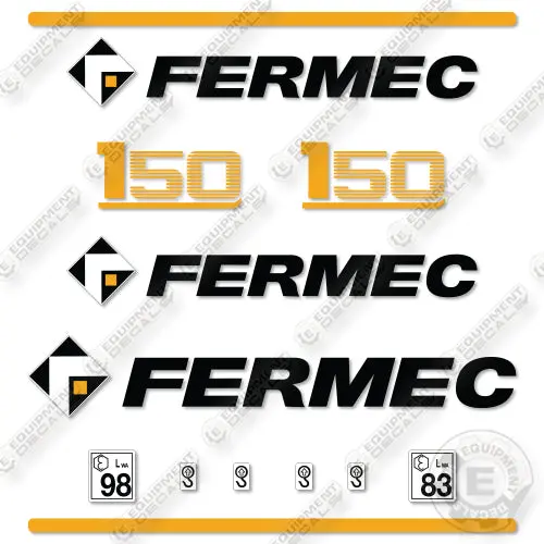 Fits Terex-Fermec 150 Decal Kit Mini Excavator 1