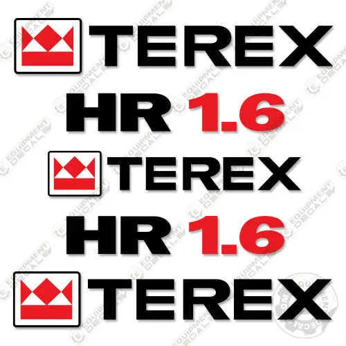 Fits Terex Hr 1.6 Mini Excavator Decal Kit 1