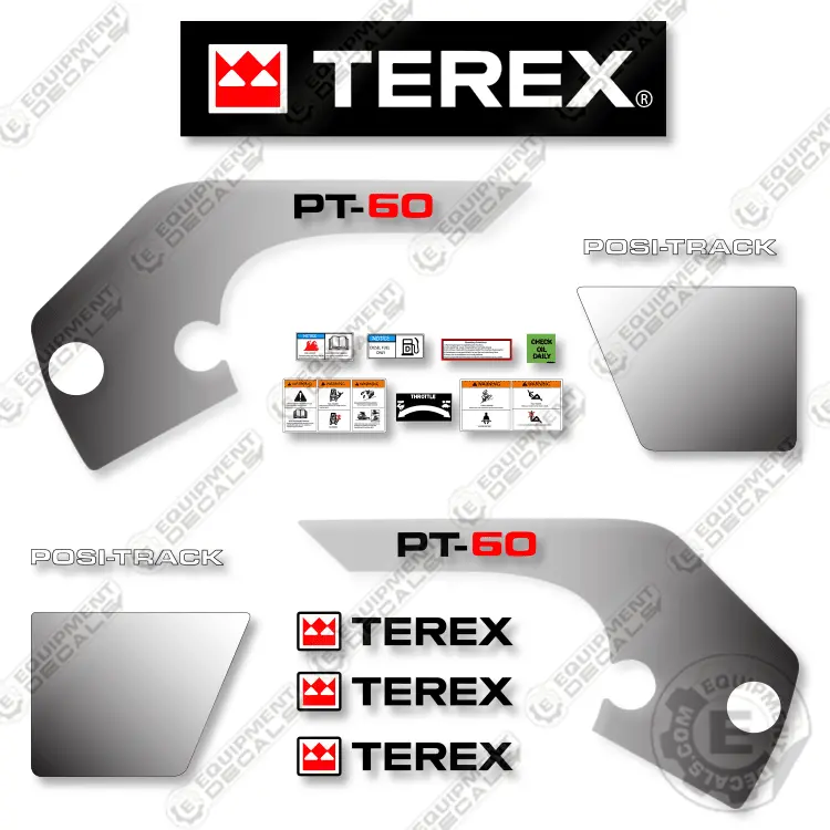 Fits Terex Pt-60 Decal Kit Track Loader 1