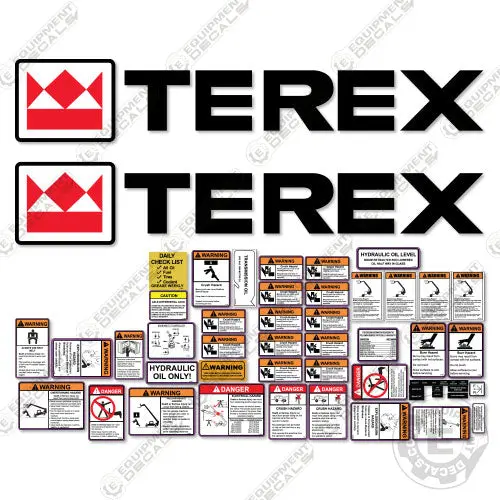 Fits Terex Warnings And Revised Boom Logos 1