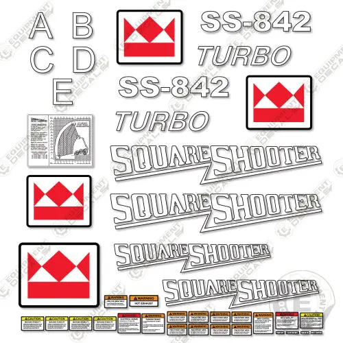 Fits Terex Ss-842 Turbo Decal Kit Telehandler - Sharpshooter 1
