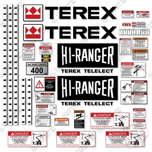 Fits Terex Tl41m Hi-Ranger Decal Kit Aerial Device 1