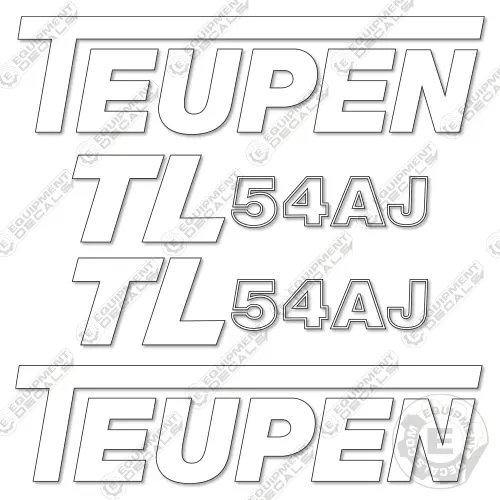 Fits Teupen Tl54aj Decal Kit Man Lift 1