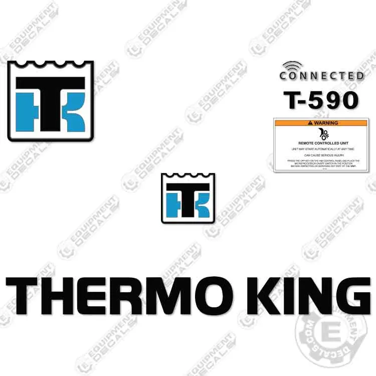 Fits Thermoking T-590 Decal Kit Trailer Refrigeration Unit 1