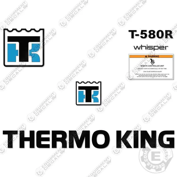 Fits Thermoking T-580R Decal Kit Trailer Refrigeration Unit 1