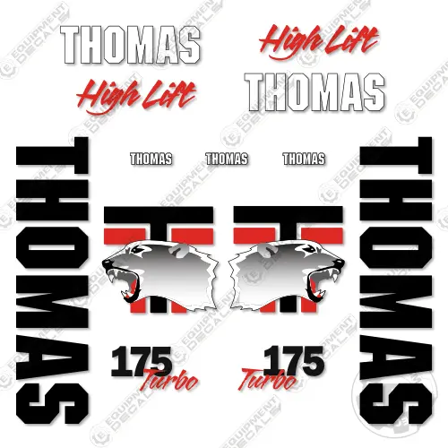 Fits Thomas T175 Decal Kit Skid Steer 1