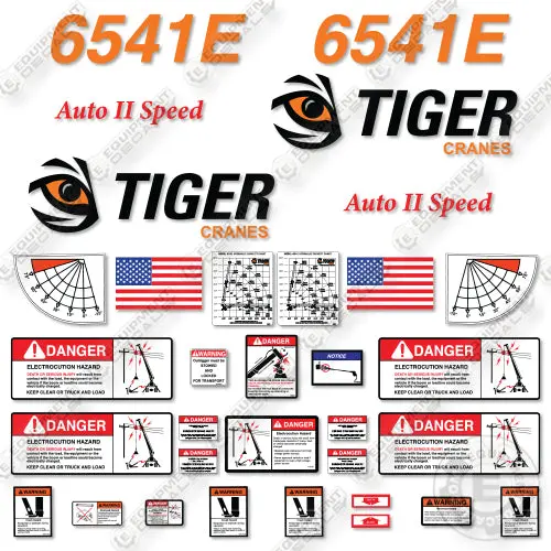 Fits Tiger 6541E Decal Kit Crane 1