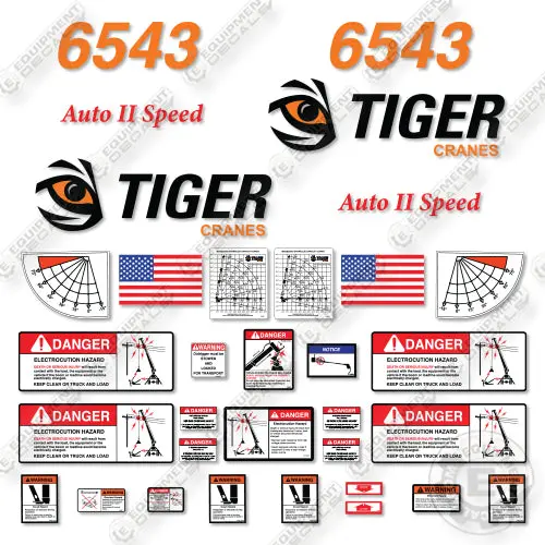 Fits Tiger 6543 Decal Kit Crane 1