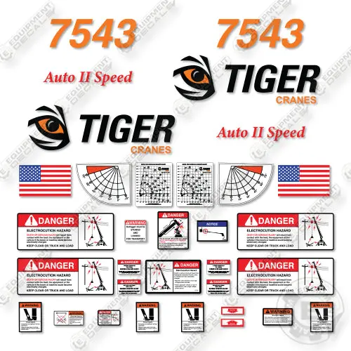 Fits Tiger 7543 Decal Kit Crane 1