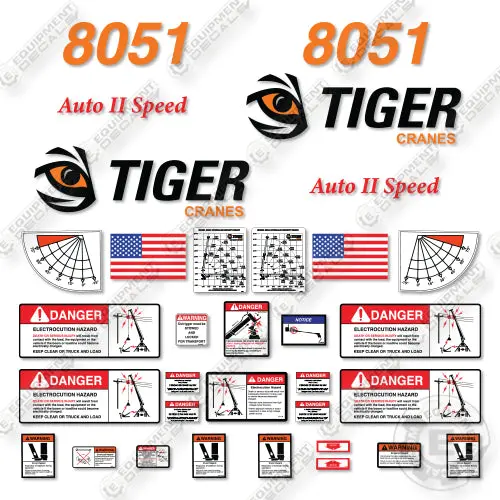 Fits Tiger 8051 Decal Kit Crane 1