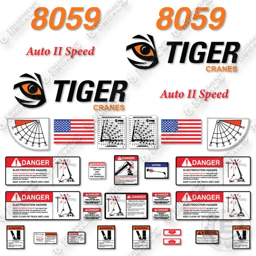 Fits Tiger 8059 Decal Kit Crane 1