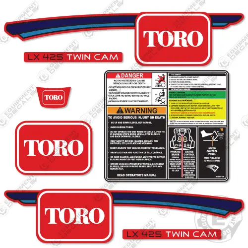 Fits Toro Lx425 Decal Kit Mower 1