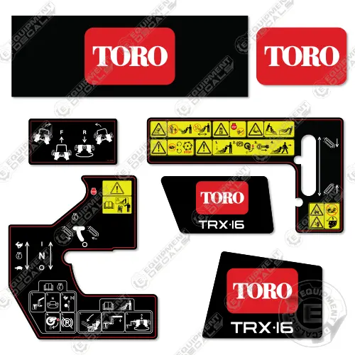 Fits Toro Trx-16 Decal Kit Walk-Behind Trencher 1
