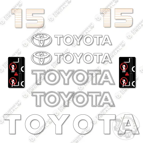 Fits Toyota 5Fbe15 Decal Kit Forklift 1