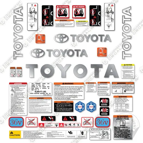 Fits Toyota 7Fbeu15 Decal Kit Forklift 1