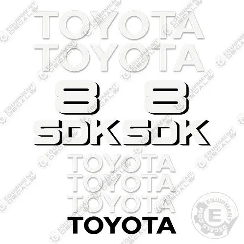 Fits Toyota Skid Steer Sdk-8 Decal Kit 1