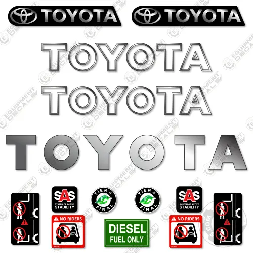 Fits Toyota 8Fd35u Decal Kit Forklift 1