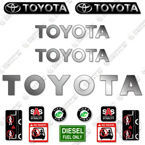 Fits Toyota 8Fd70u Decal Kit Forklift 1