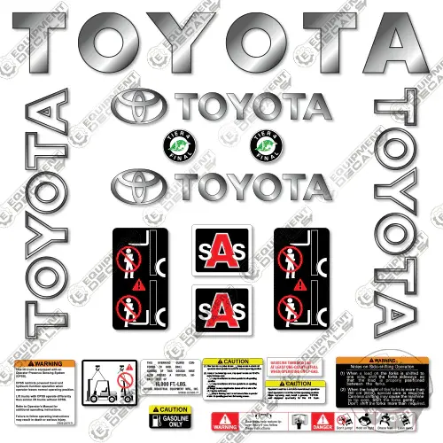 Fits Toyota 8Fg80u Decal Kit Forklift 1