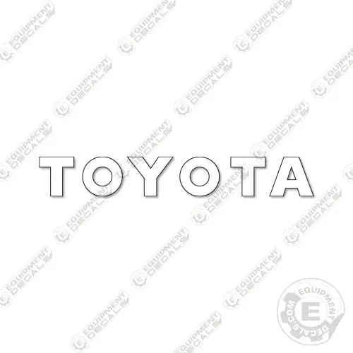 Fits Toyota Forklift Decal 12" White 1