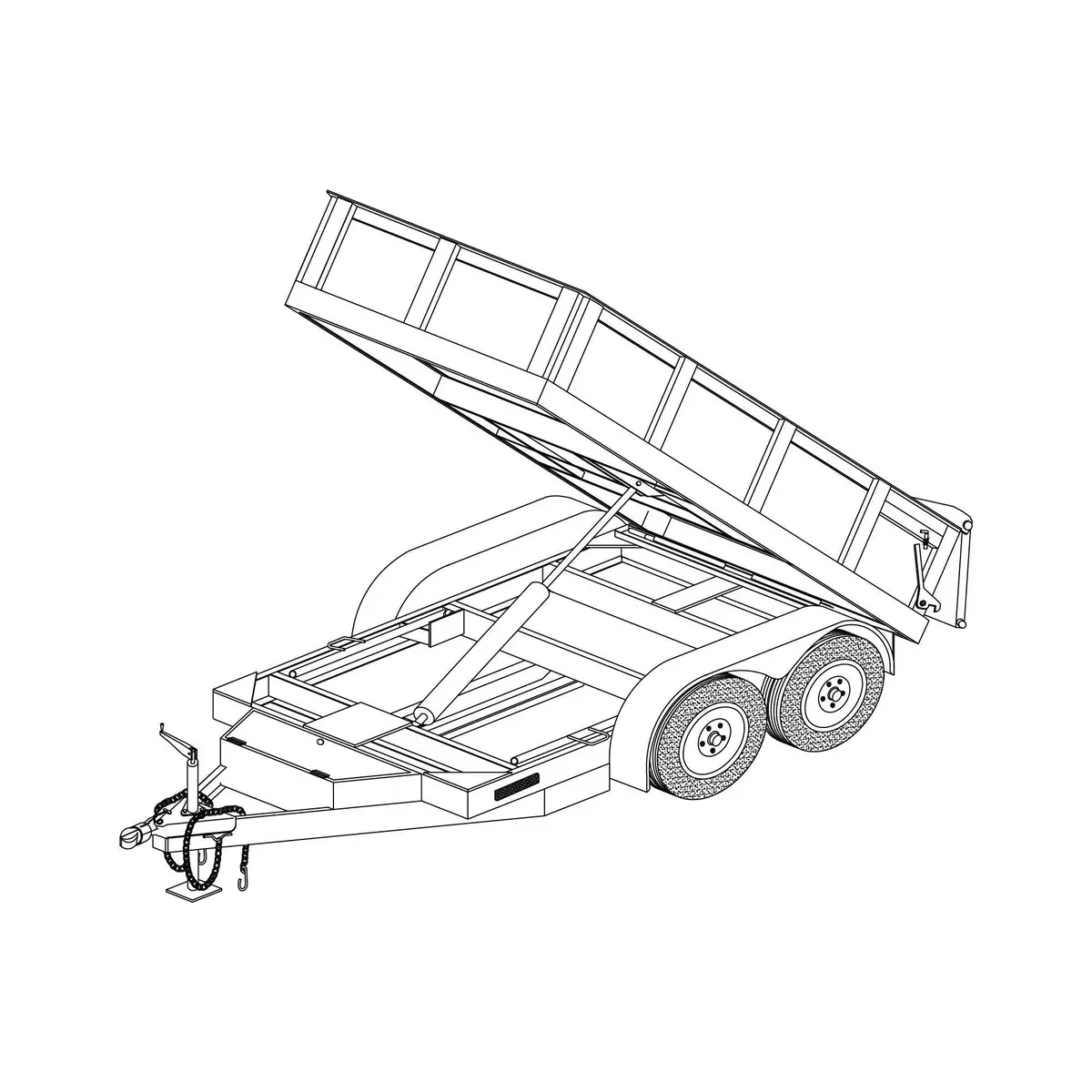 10Hd - 5' X 10' Tandem Axle 7K Dump Trailer Diy Master Plan - 28 How-To Steps W/ Blueprint 1