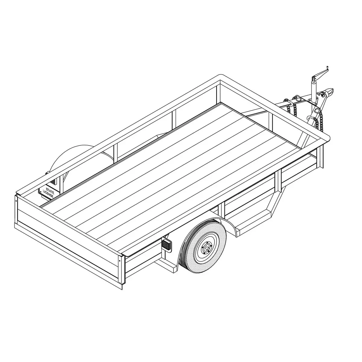 1108 - 4' X 8' Single Axle 2K Or 3.5K Utility Trailer Diy Master Plan - 14 How-To Steps W/ Blueprint 1