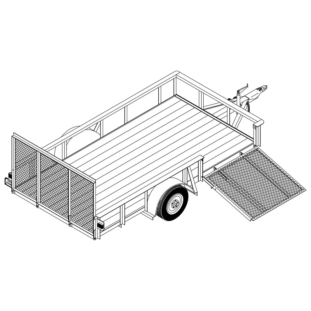 1112 - 6'6" X 12' Single Axle 3.5K Or 5.2K Utility Trailer Diy Master Plan - 16 How-To Steps W/ Blueprint 1