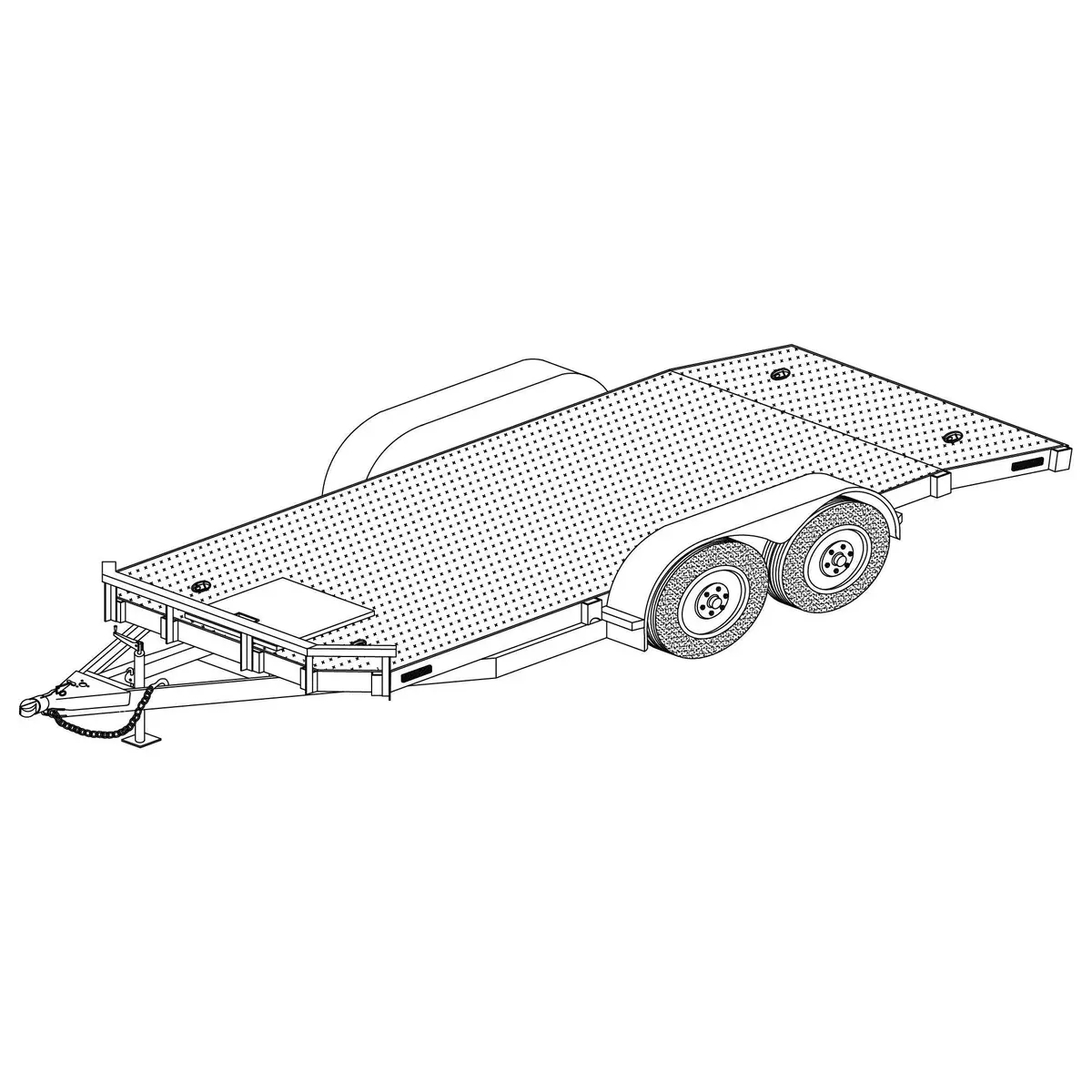 1218 - 8' X 18' Tandem Axle 7K Or 10.4K Utility Car Hauler Hd Trailer Diy Master Plan - 19 How-To Steps W/ Blueprint 1