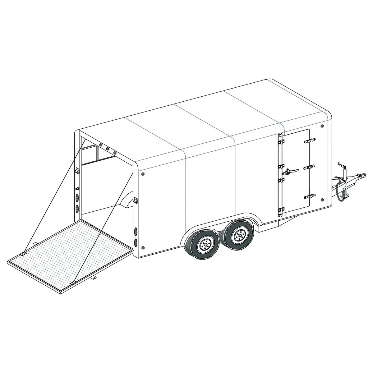 16Cc - 16'X8' Covered Cargo Trailer Diy Master Plan 1