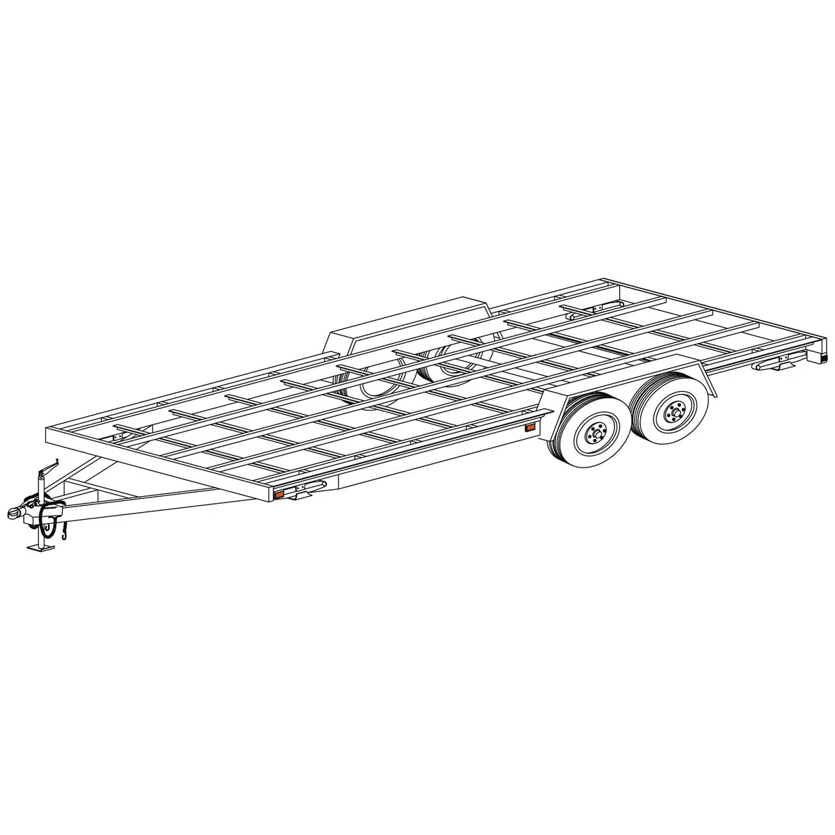 20Thf - 20'X8' Tiny House Trailer Plans - 10,400 Lb Capacity 1