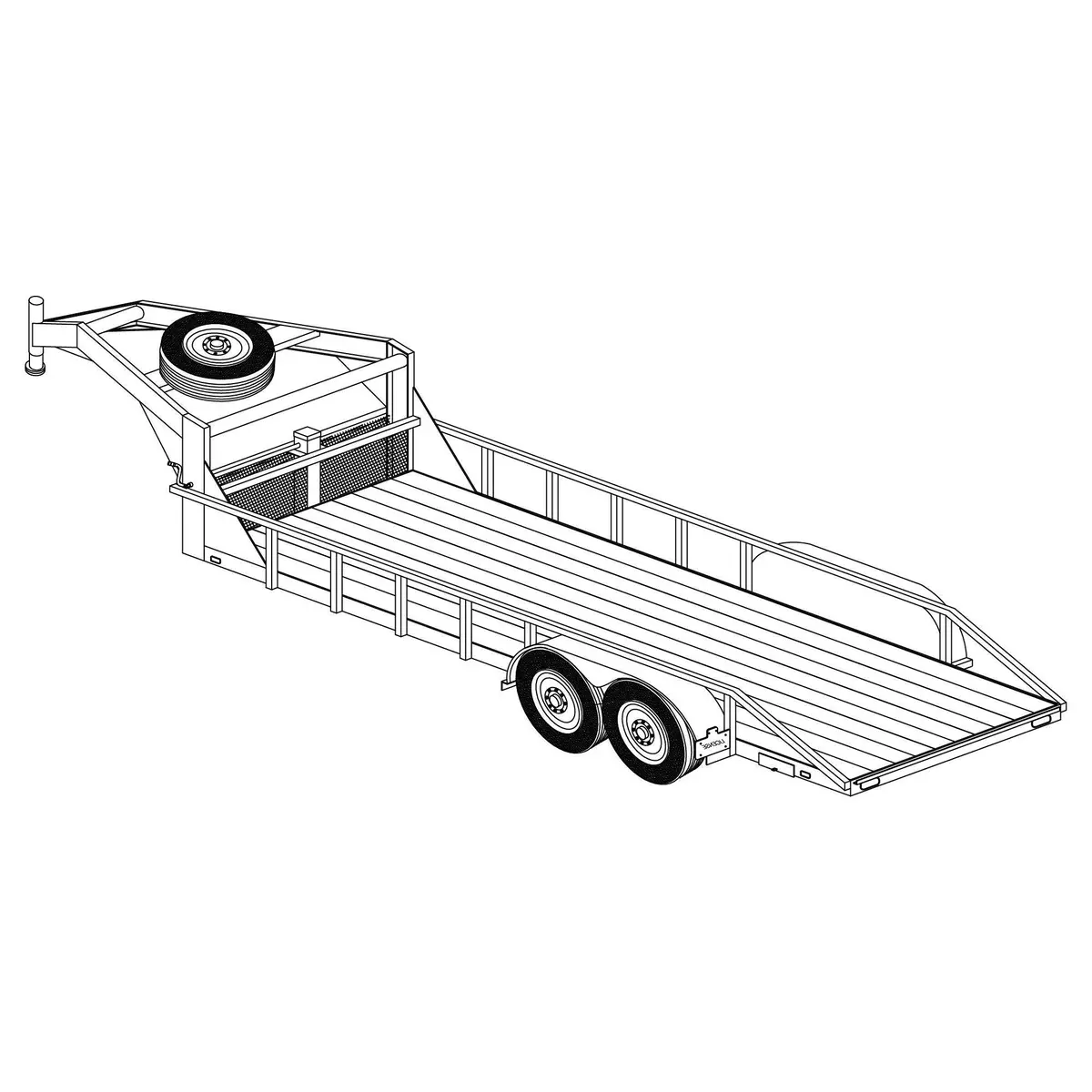 2220 - 6'6" X 20' Tandem Axle 12K Gooseneck Lowboy Trailer Diy Master Plan - 19 How-To Steps W/ Blueprint 1