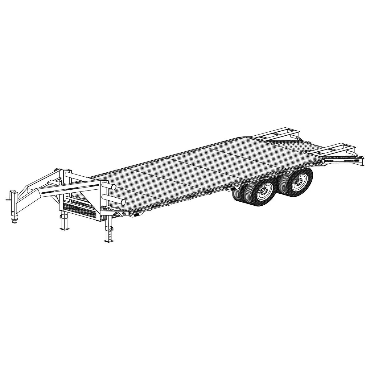 5225 - 102" X 25' Tandem Axle 20K Gooseneck Flatbed Trailer Diy Master Plan - 21 How-To Steps W/ Blueprint 1
