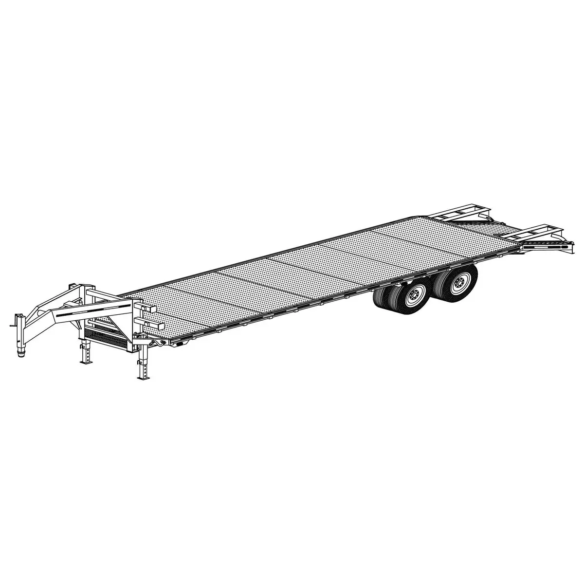 5232 - 102" X 32' Dual Tandem 24K Flatbed Deckover Trailer Diy Master Plan - 21 How-To Steps W/ Blueprint 1