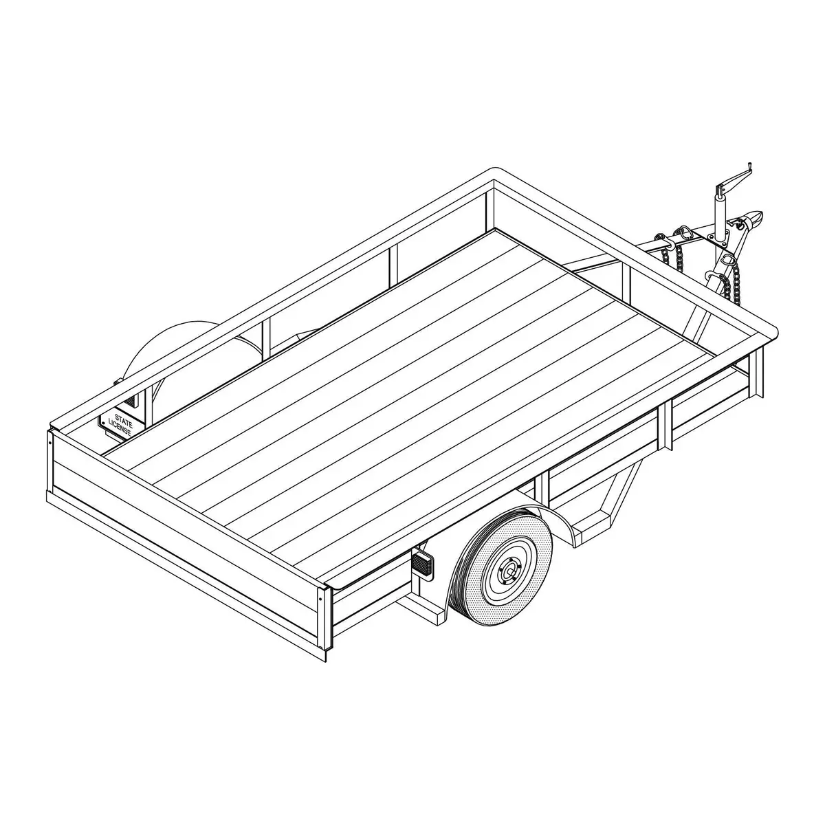 T1108 - 5' X 8' Single Axle 3.5K Utility Trailer Diy Master Plan - 14 How-To Steps W/ Blueprint 1