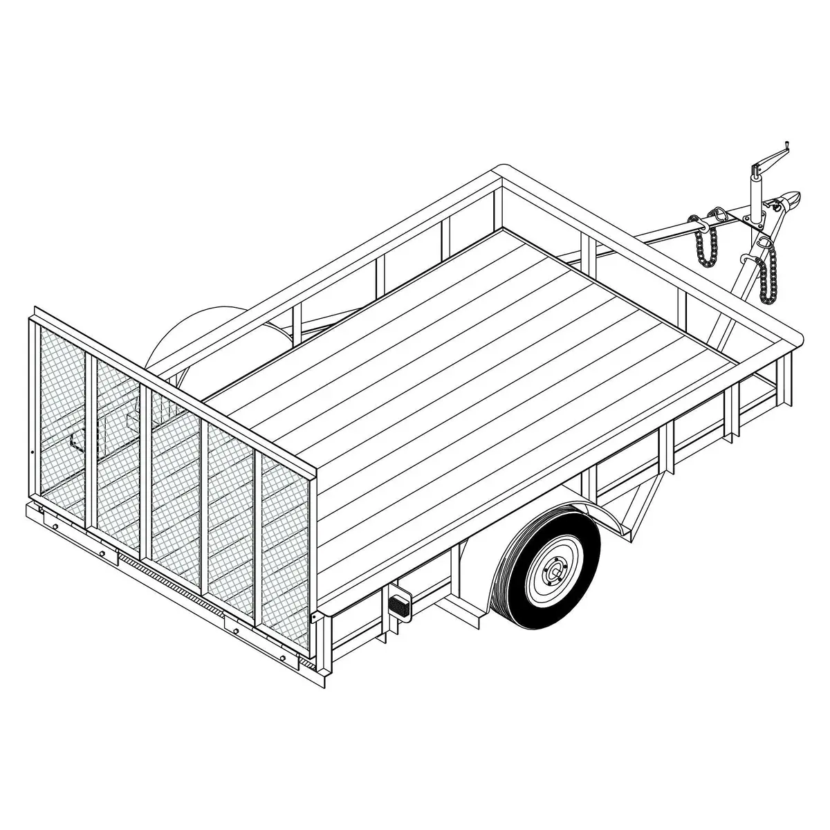 T1110 - 6'4" X 10 Single Axle 3.5K Utility Trailer Diy Master Plan - 14 How-To Steps W/ Blueprint 1