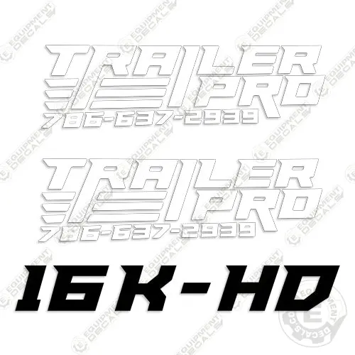 Fits Trailer Pro 16K-Hd Trailer Decal Kit 1