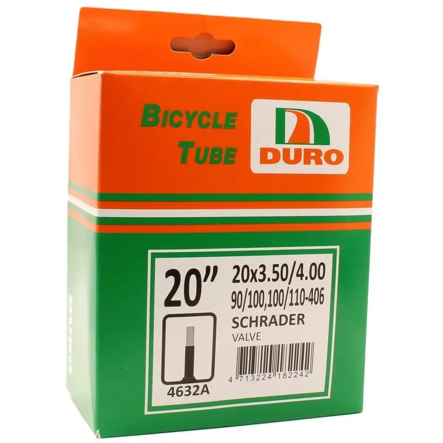 Tube 20 X 3.50-4.00 Duro Fat Bike Schrader Valve 1