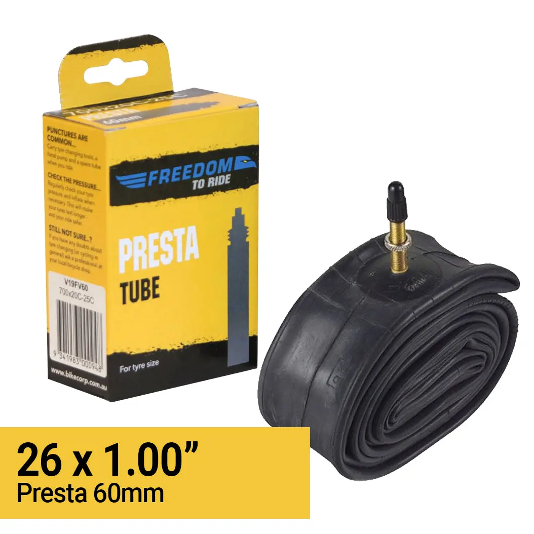 Tube 26 X 1.00 Freedom Presta Valve 60Mm 1