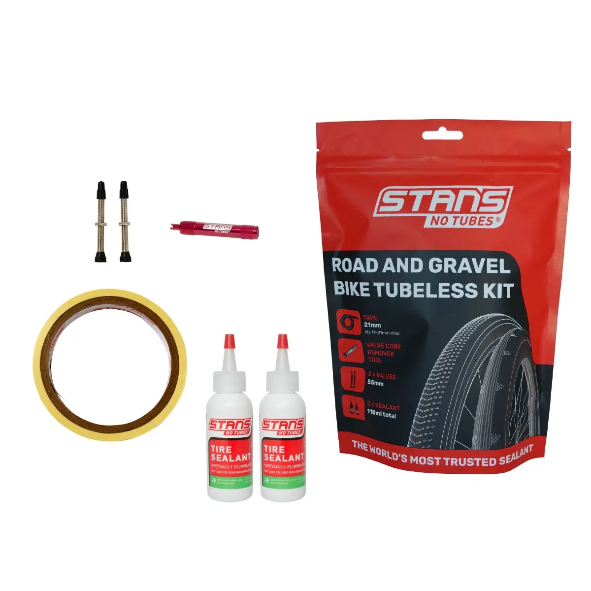 Stans Notubes Road And Gravel Bike Tubeless Kit 21Mm Rim Tape 1