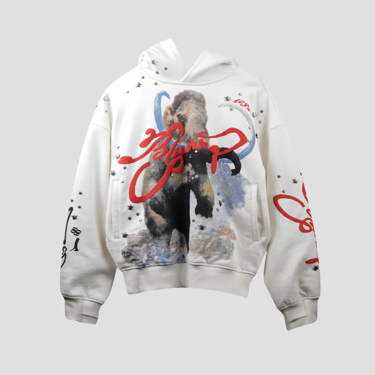 White Star Studded Hoodie 3