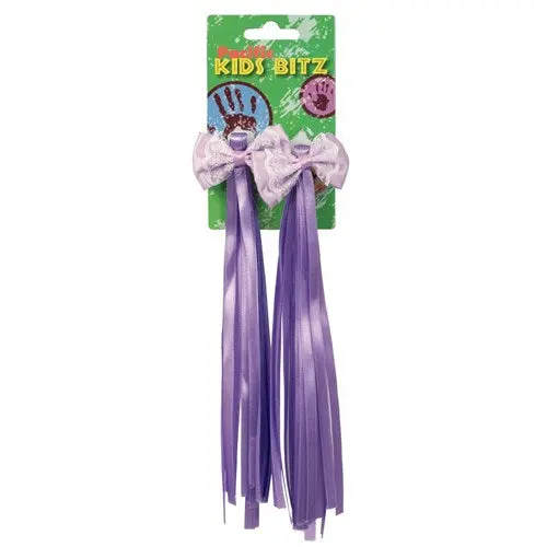 Pacific Purple Bow Handlebar Streamers 1