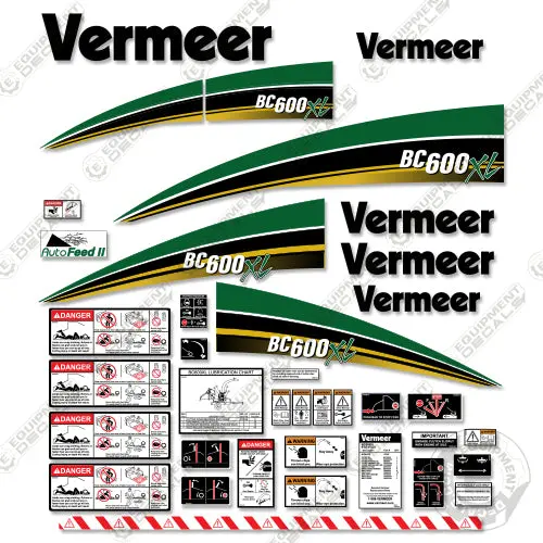 Fits Vermeer Bc600xl Brush Chipper Decal Kit 1