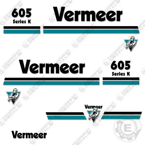 Fits Vermeer 605 Series K Baler Chipper Decal Kit 1